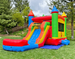 s l16001 1725595470 Castle Bounce House with Slide - Wet