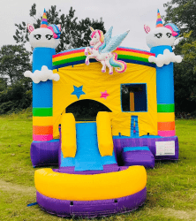 s l1600BB 1725594844 Unicorn Bounce House with Slide - Wet