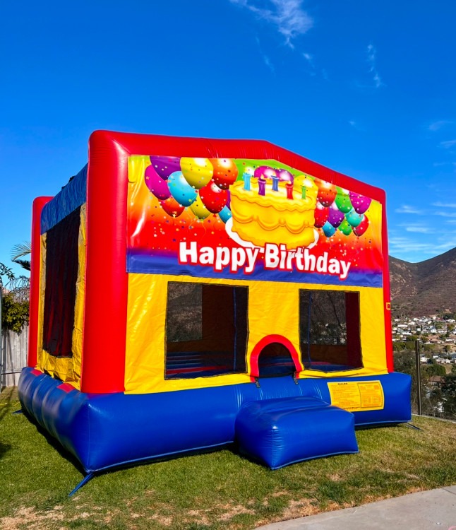 Happy Birthday Large Bounce House 15 x 15