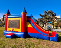 Multi Color Bounce House Combo - Dry Slide