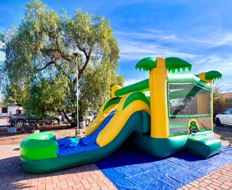 Tropical Aloha Athletic (5 IN 1) Bounce House - Dry Only