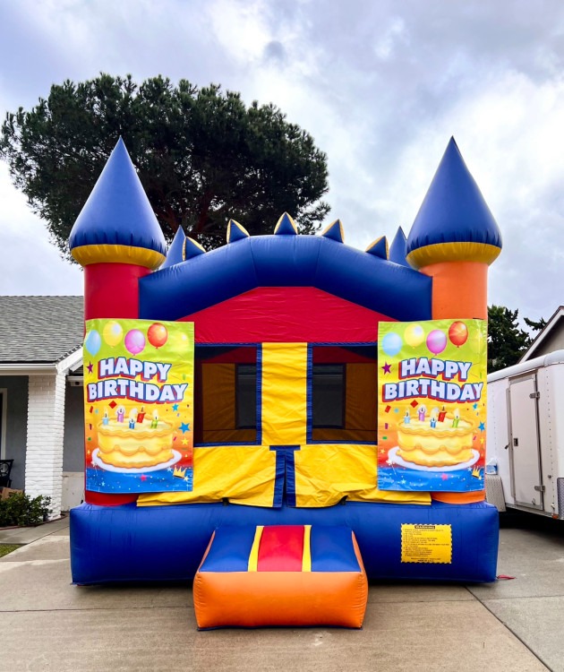 Happy Birthday Fiesta Castle Jumper 13 x 13