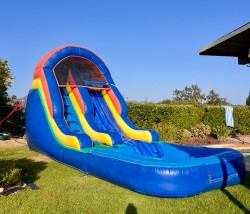 Space Saver Blue Wave Splash Water Slide