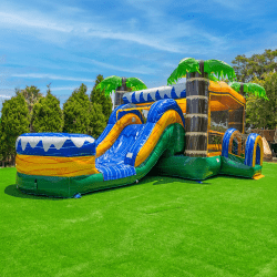 Palm Tree Paradise Combo Bounce House with Dry Slide