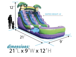 Mini 12' Palm Tree Waterslide
